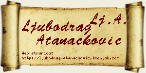 Ljubodrag Atanacković vizit kartica